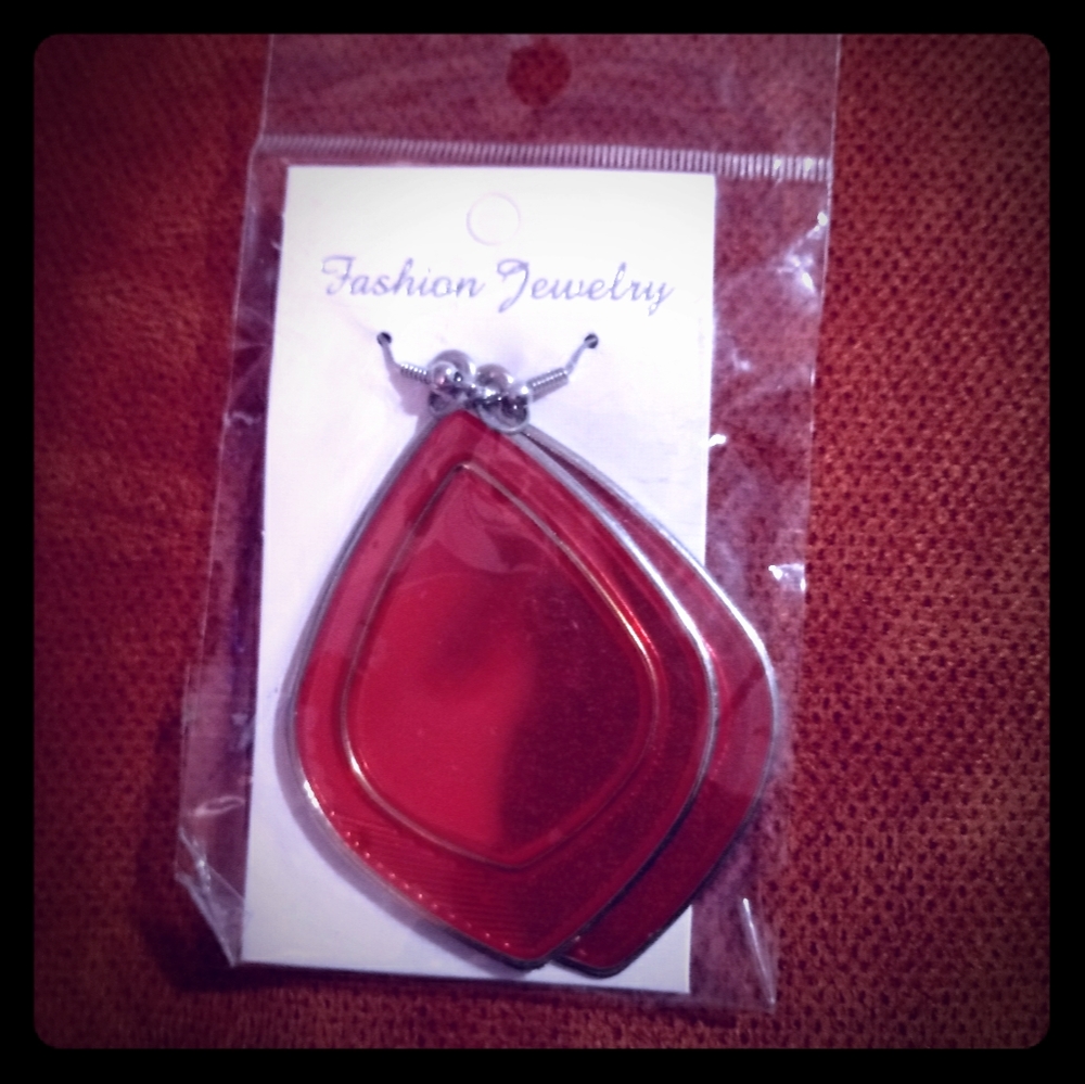 Red earrings